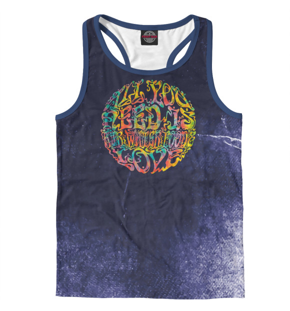 Мужская майка-борцовка с изображением All You Really Need цвета Белый