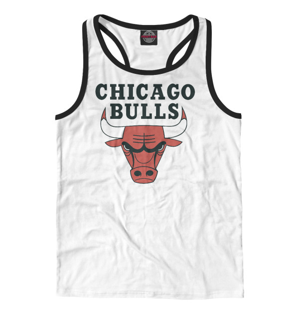Мужская майка-борцовка с изображением Chicago Bulls цвета Белый