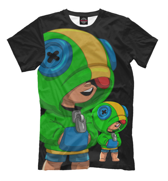Мужская футболка с изображением Brawl Stars Leon цвета Белый