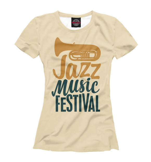 Футболка для девочек с изображением Jazz цвета Белый