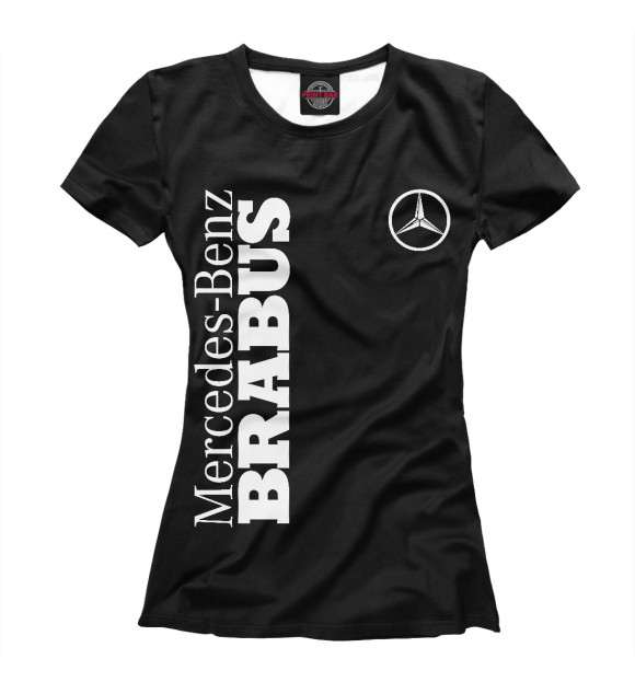 Женская футболка с изображением Mercedes Brabus цвета Белый