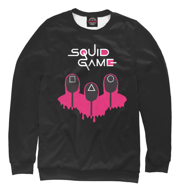 Женский свитшот с изображением Squid Game цвета Белый