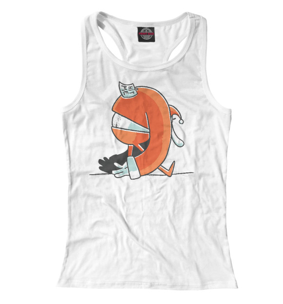 Женская майка-борцовка с изображением Пни меня цвета Белый