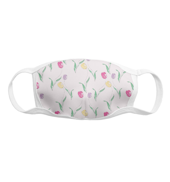 Маска тканевая с изображением Цвета весны цвета Белый