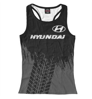 Женская майка-борцовка Hyundai Speed Tires (темный фон)