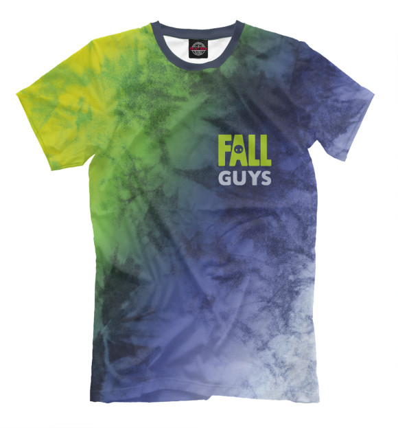 Мужская футболка с изображением Fall Guys / Фол Гайс цвета Белый