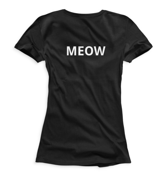 Женская футболка с изображением I love cats цвета Белый