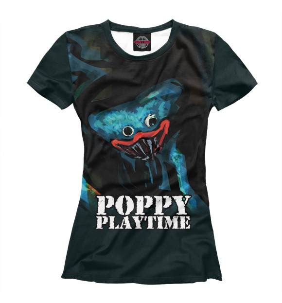 Футболка для девочек с изображением Poppy Playtime Хагги Вагги цвета Белый