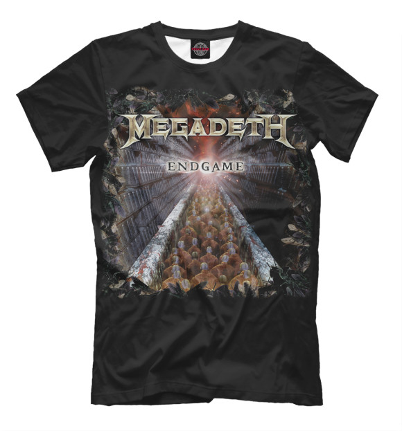 Мужская футболка с изображением Megadeth цвета Белый