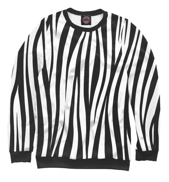 Свитшот для девочек с изображением Zebra цвета Белый