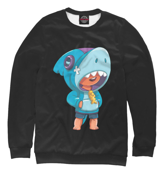 Свитшот для девочек с изображением Brawl Stars SHARK цвета Белый