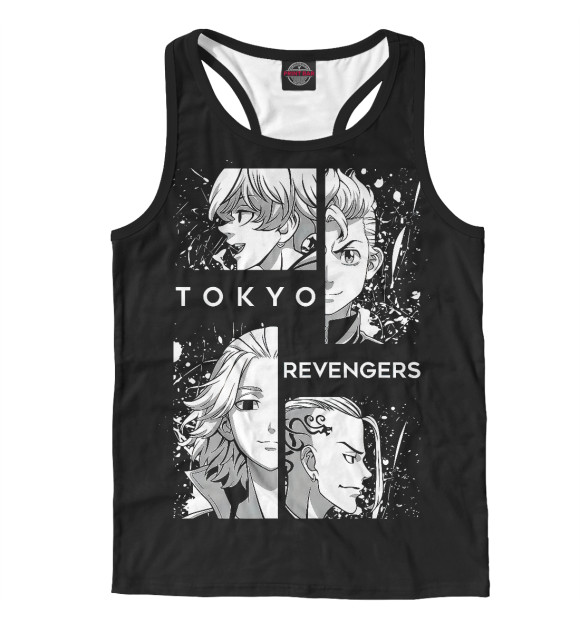 Мужская майка-борцовка с изображением Токийские мстители цвета Белый