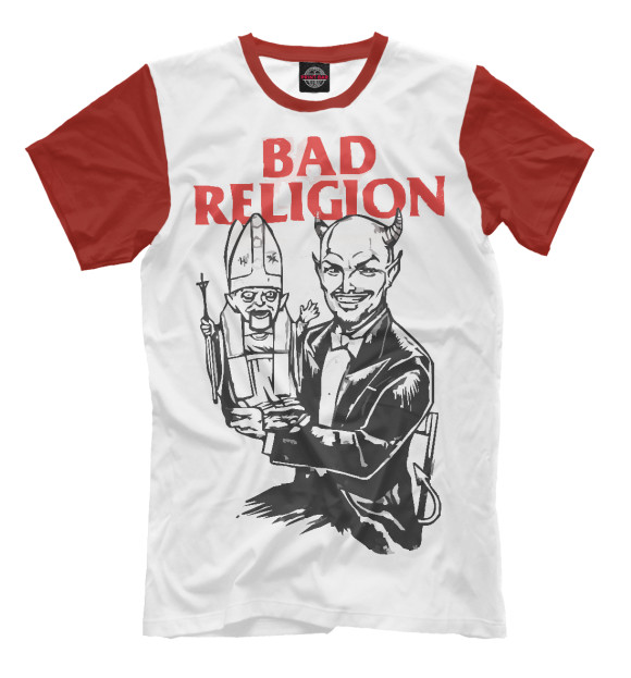 Мужская футболка с изображением Bad Religion цвета Белый