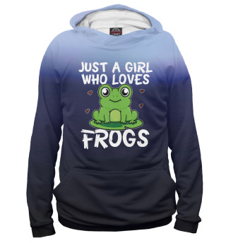 Женское худи Just A Girl Who Loves Frogs