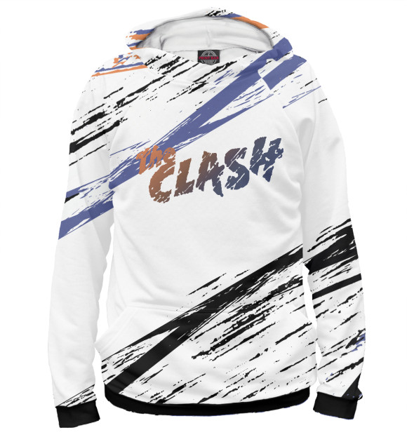 Худи для девочки с изображением The clash (color logo) цвета Белый