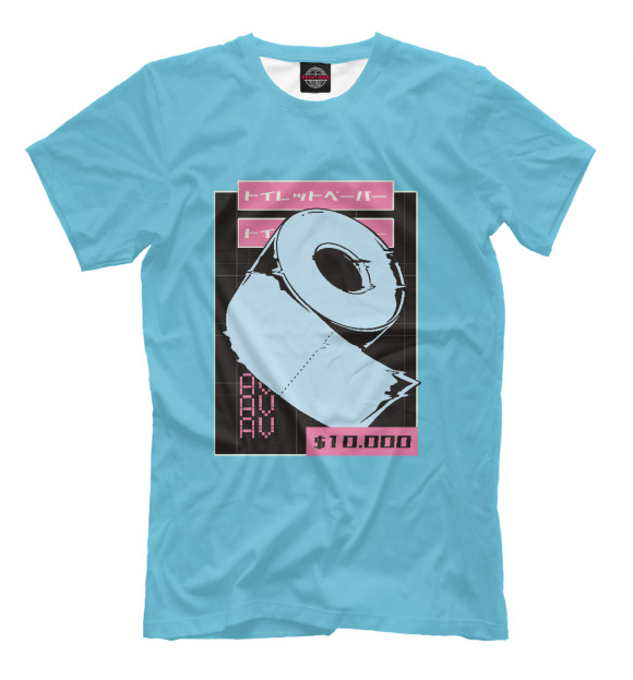 Футболка для мальчиков с изображением Vaporwave toilet paper цвета Белый
