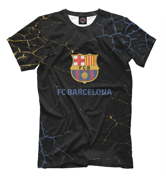 Мужская футболка с изображением Barcelona цвета Белый