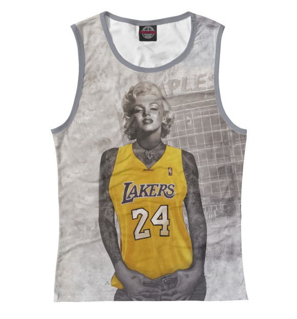 Женская майка с изображением Lakers 24 Marilyn цвета Белый
