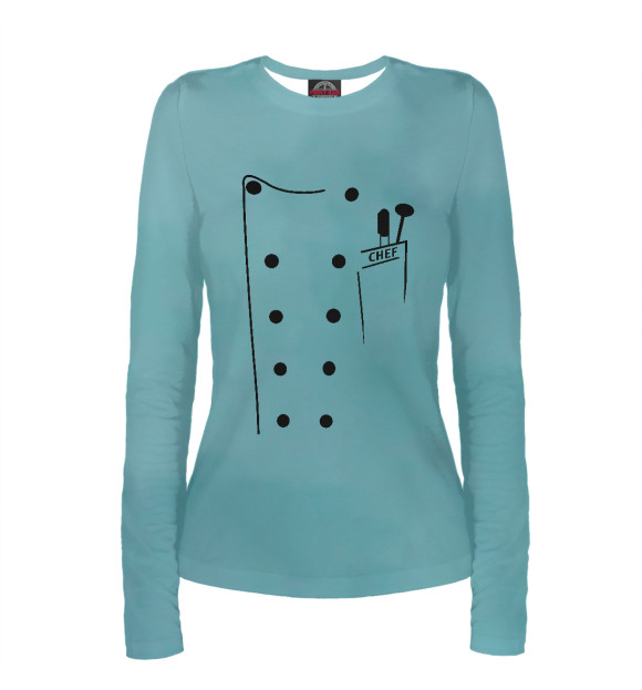 Женский лонгслив с изображением Chef's Coat цвета Белый