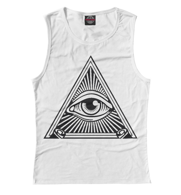 Майка для девочки с изображением Всевидящее око цвета Белый