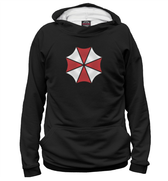 Худи для девочки с изображением Umbrella Corporation Logo цвета Белый