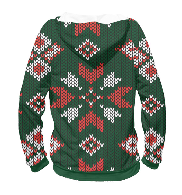Женское худи с изображением Merry Christmas цвета Белый