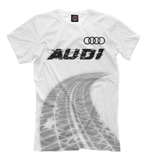 Футболка для мальчиков с изображением Audi Speed Tires на белом цвета Белый
