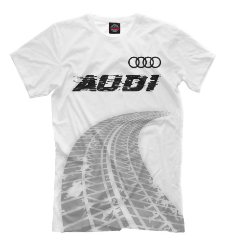 Футболки Print Bar Audi Speed Tires на белом колеса tires