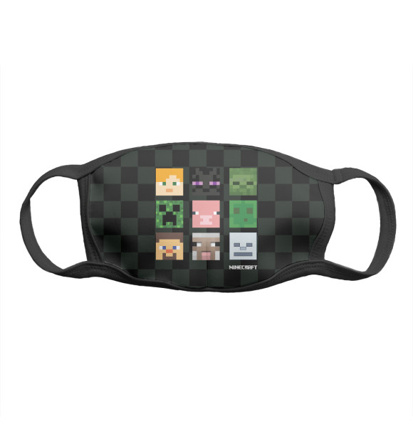 Маска тканевая с изображением Minecraft цвета Белый