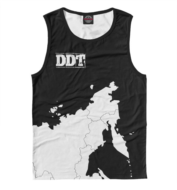 Майка для мальчика с притом ДДТ РОССИЯ цвета Белый Майка для мальчика с изображением ДДТ РОССИЯ цвета Белый