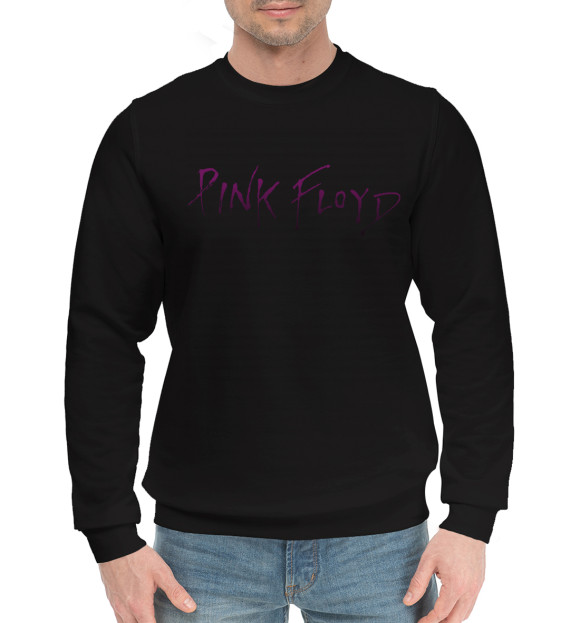 Мужской хлопковый свитшот с изображением Pink Floyd цвета Черный