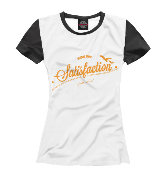 Женская футболка с изображением Satisfaction цвета Белый