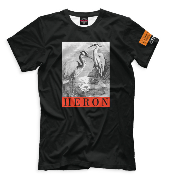 Мужская футболка с изображением Heron Preston цвета Белый