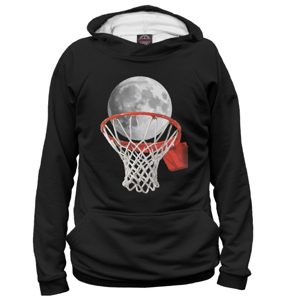 Женское худи с изображением Planet Basketball цвета Белый