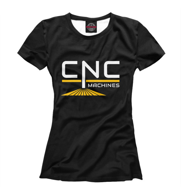 Футболка для девочек с изображением CNC machines цвета Белый
