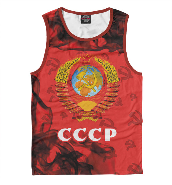 Майка для мальчика с изображением СССР / USSR цвета Белый