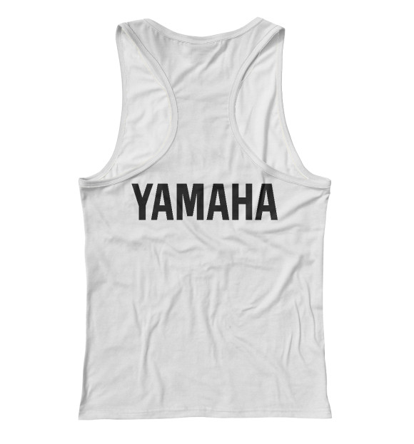 Женская майка-борцовка с изображением Yamaha цвета Белый