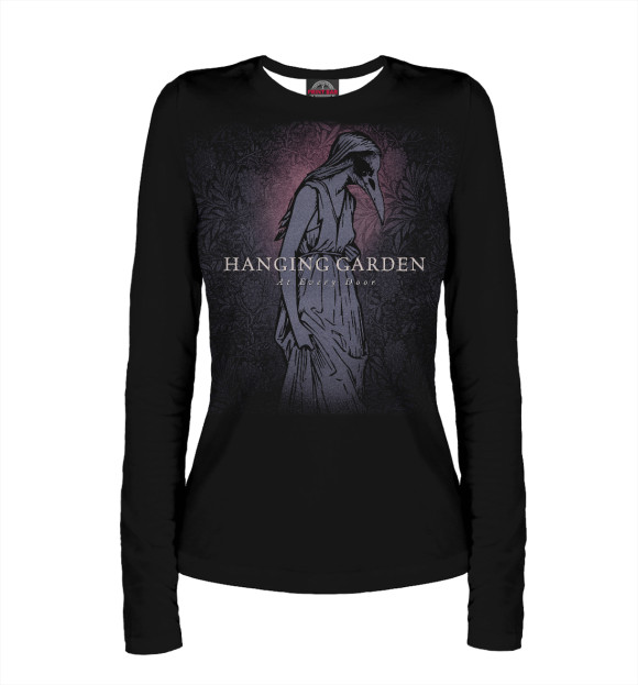 Женский лонгслив с притом Hanginggarden цвета Белый Женский лонгслив с изображением Hanginggarden цвета Белый