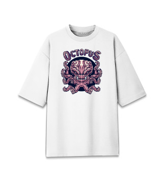 Мужская футболка оверсайз Octopus - злобный осьминог