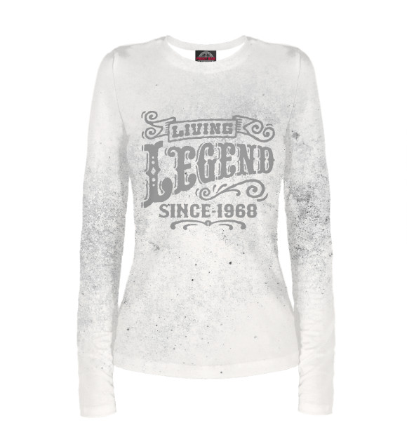 Женский лонгслив с изображением Living Legend Since 1968 цвета Белый