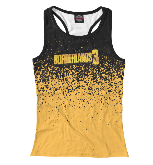 Женская майка-борцовка с изображением Borderlands цвета Белый