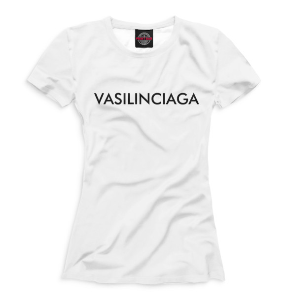 Женская футболка с изображением Vasilinciaga цвета Белый