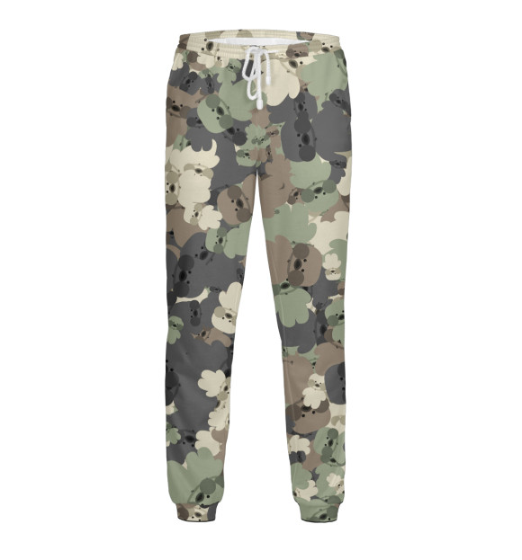 Мужские спортивные штаны с изображением Камуфляж с уточками Lalafan цвета Белый