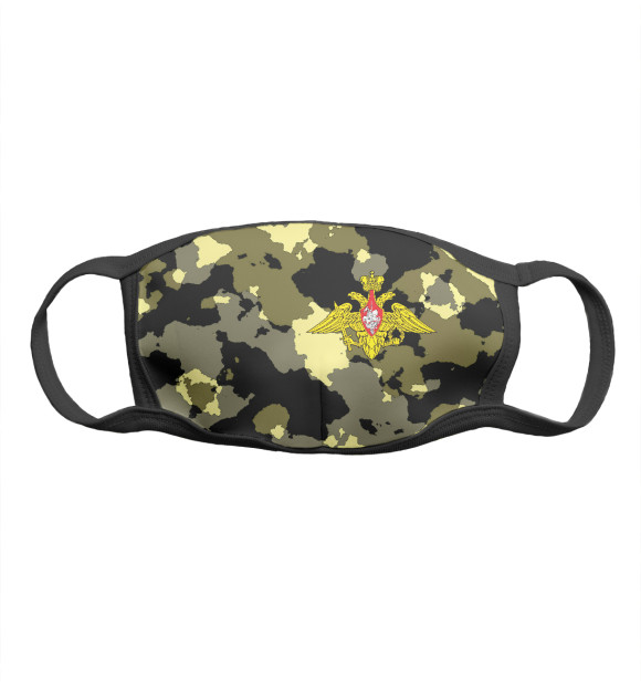Маска тканевая с притом Армия России камуфляж цвета Белый Маска тканевая с изображением Армия России камуфляж цвета Белый