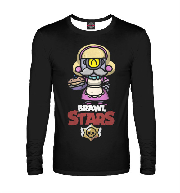 Мужской лонгслив с изображением Brawl Stars цвета Белый