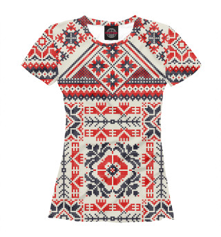 Женская футболка Славянская вышиванка