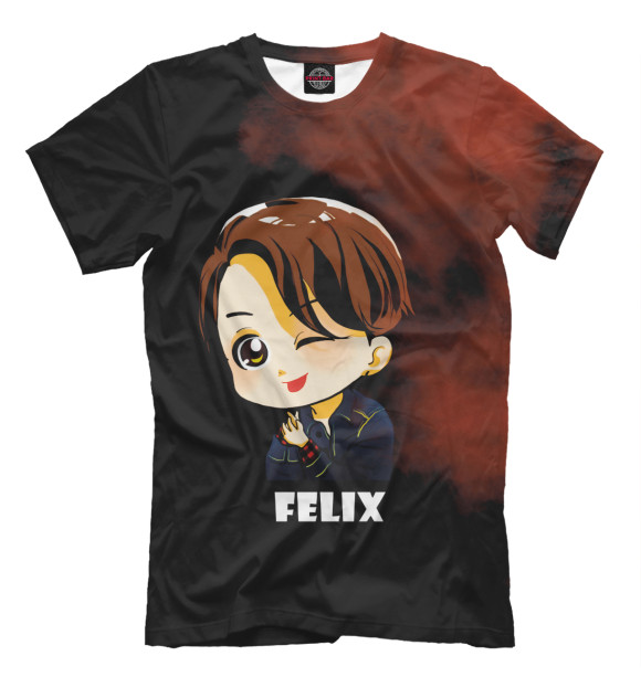 Футболка для мальчиков с изображением Stray Kids FELIX цвета Белый