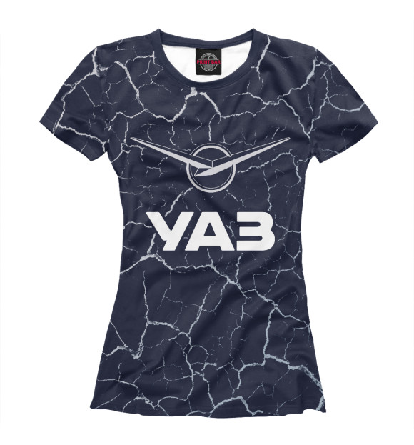 Женская футболка с изображением УАЗ цвета Белый