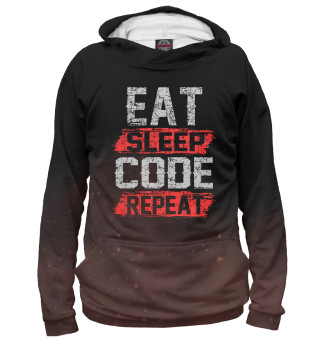 Худи для девочки Eat sleep code repeat