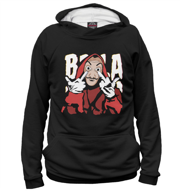 Мужское худи с изображением Bella Ciao цвета Белый